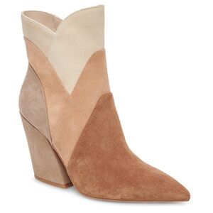 Dolce Vita Neena Pointed Toe Bootie in Brown Multi Suede sz 8.5 women NWOB